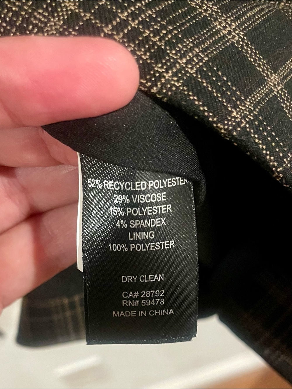 Rachel Zoe Black & Brown Plaid Double-Breasted Blazer - Picture 3 of 4